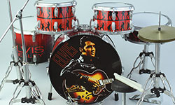 ABBA Miniature drum set, Flame drum mini replica