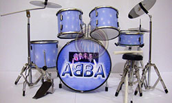 ABBA drum set miniature, Blue color drum set