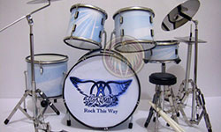 Aerosmith miniature drum set, Blue Sky miniature drum kit