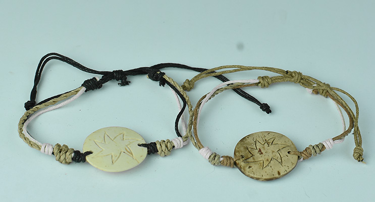 Bali beach bracelet macrame hand braided with bead ornament in cehap price 