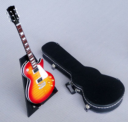 suppliy miniature guitar with hard case for display