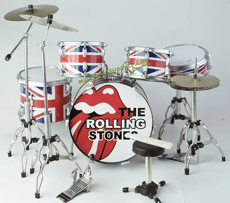 supplier and wholesale miniature drum set replica The Rolling Stones