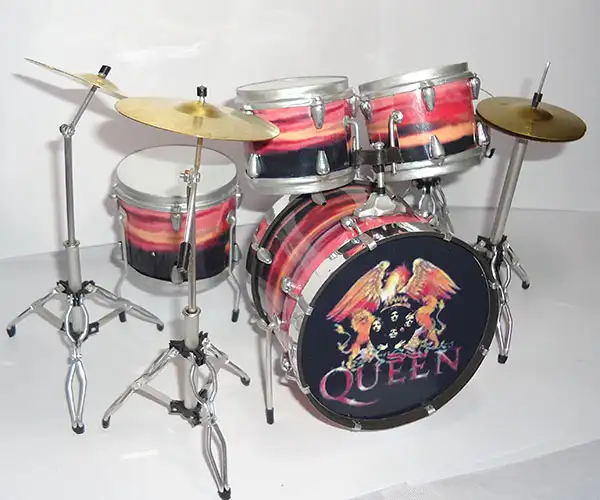 miniature drum kit replica Queen handmade from Bali Indonesia