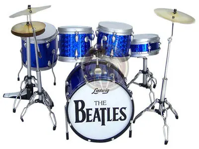 supplier and wholesale miniature drum set replica the Beatles Blue color