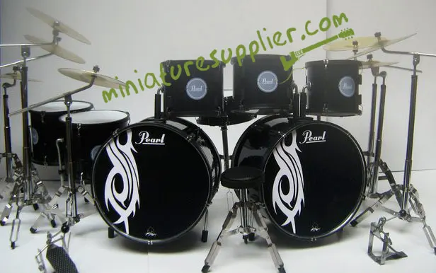 supply miniature drum set double bass Joey Jordison - Slipknot drum set miniature handmade in cheap price 