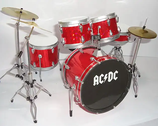 Supply Miniature Drum Set replica ACDC - Red hologram color skins