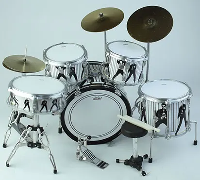 Supply Miniature Drum Set replica Elvis Presley Jailhouse rock