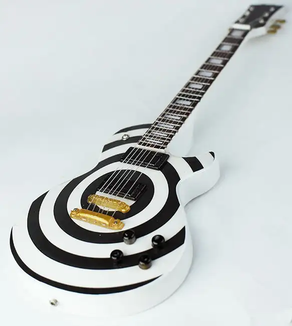 wholesale Miniature guitar replica Zakk Wylde Bulleye black white