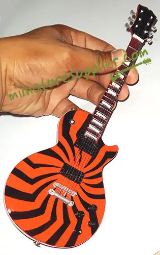Miniature guitar replica Zakk Wylde Buzzsaw nice for display collection