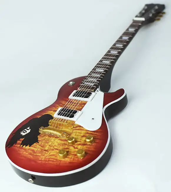 wholesale Miniature guitar replica Slash Sunbursh burning maple