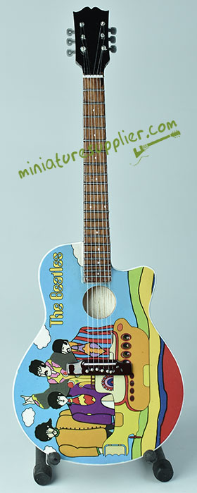 wholesale Miniature Acoustic Guitar Beatles Yellow Submarine production from Bali Indonesia