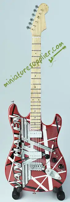 Miniature guitar replica Van Halen logo