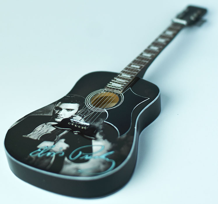 supplier miniature guitar acoustic Elvis Presley, handmade miniature acoustic guitar replica