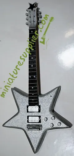 Miniature guitar Kiss Metal Paul Stanley Star