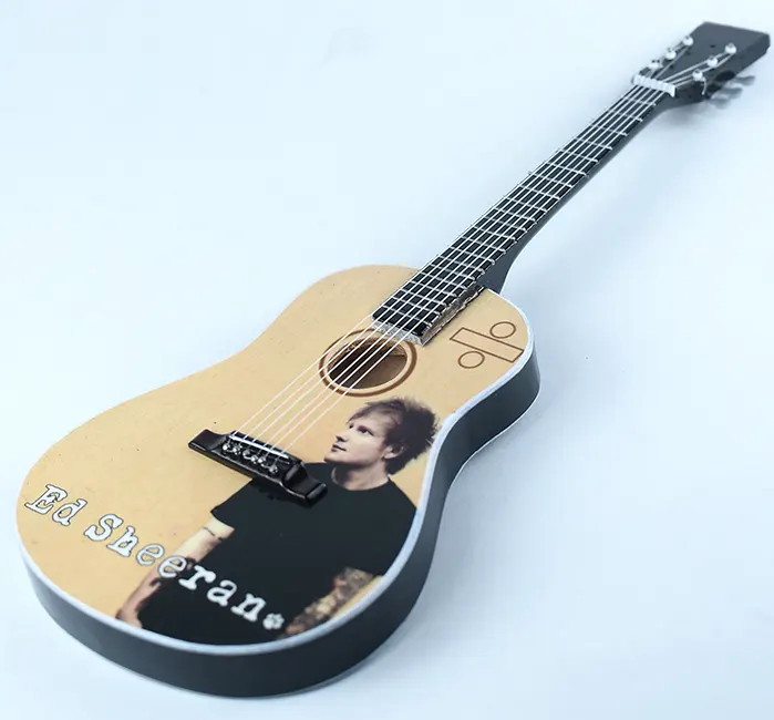 supplier miniature guitar acoustic Ed Sheeran handmade miniature acoustic guitar replica
