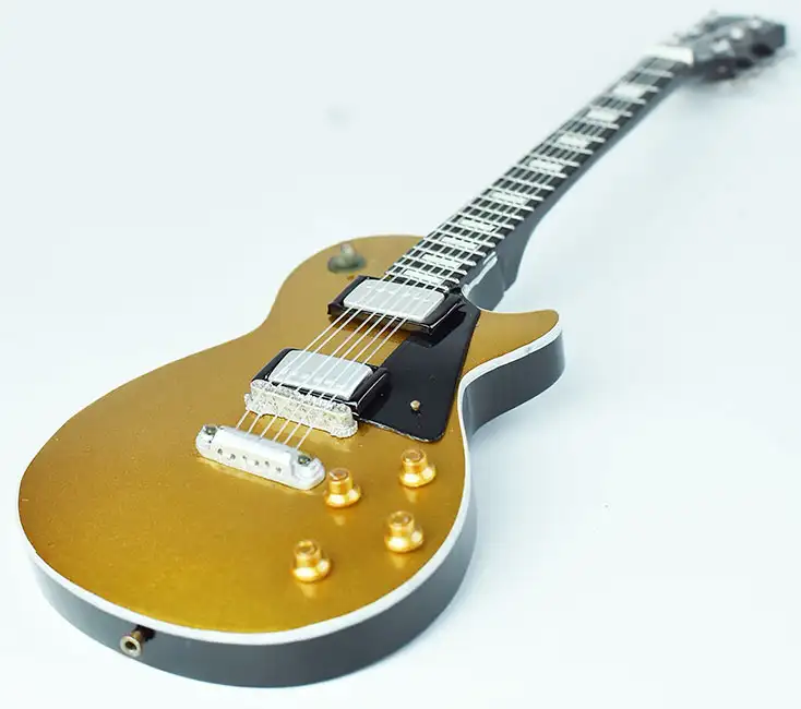 Joe Bonamassa gold color miniature guitar for sale