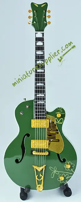 Miniature guitar Signature U2 Bono green color hand made in nice quality