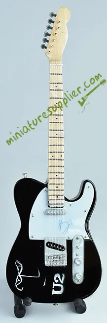 Miniature guitar Bono U2 logos hand made in nice quality