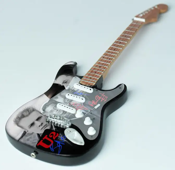U2 with Signature miniature guitar for sale