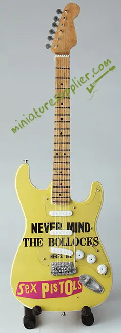 Miniature guitar replica Sex Pistols Nerver Mind The Bolloks
