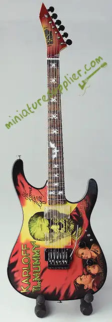 Miniature guitar replica Kirk Hammett Karloff the Mummy