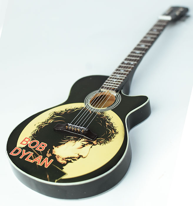 supplier miniature guitar acoustic Bob Dylan handmade miniature acoustic guitar replica