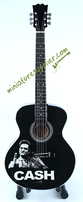 wholesale Miniature Acoustic Guitar Johnny Cash Middle Finger production from Bali Indonesia