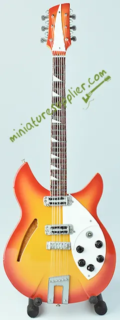 Miniature guitar replica George Rickenbacker 12 strings , George Harrison The Beatles guitar miniature
