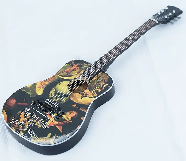 supplier miniature guitar acoustic The Smashing Pumpkins r handmade miniature acoustic guitar replica