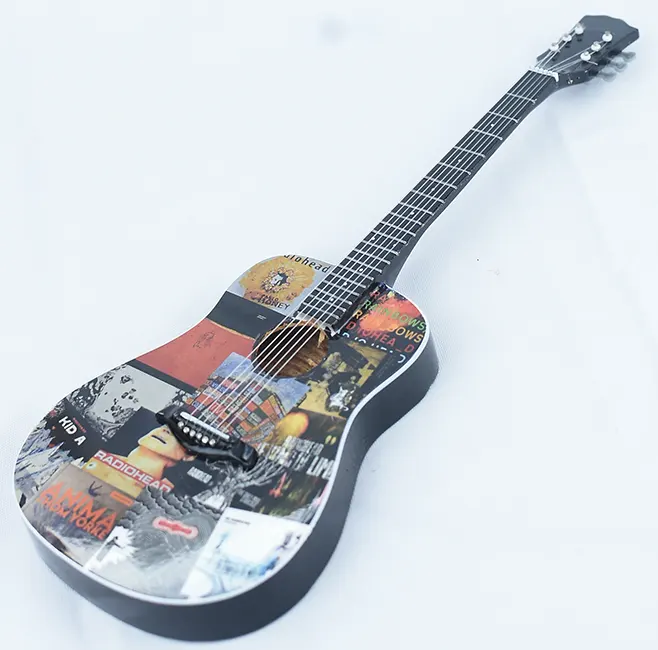 supplier miniature guitar acoustic Radiohead handmade miniature acoustic guitar replica