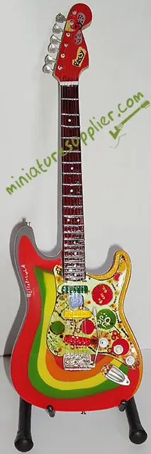Miniature guitar replica George Harrison's Rocky, The Beatles mini guitar