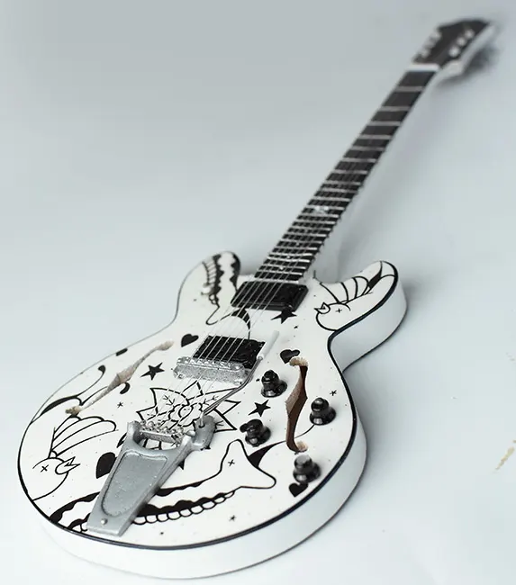 supply miniature guitar The Cure from Bali Indonesia, miniature guitar replica in handmade production and very cheap price