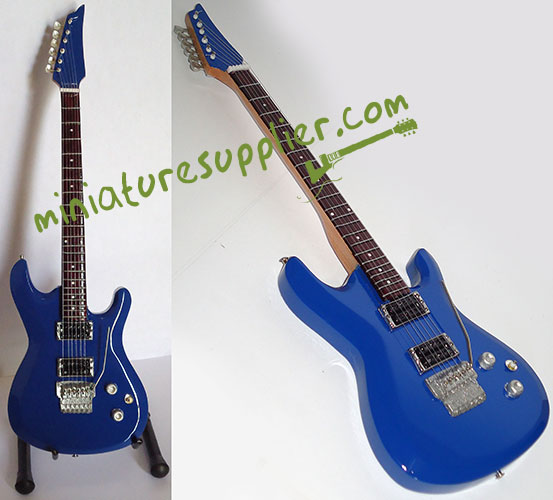 Miniature Guitar replica Joe Satriani, Blue color
