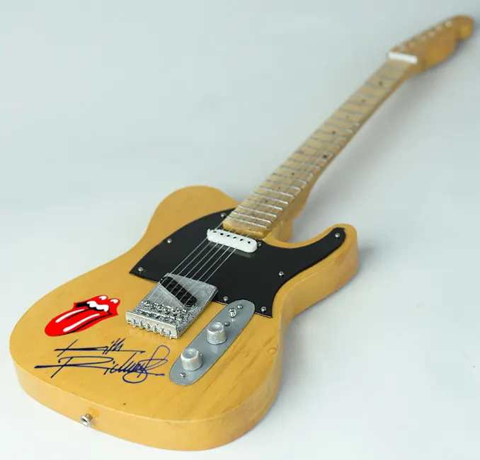 Keith Richards, The Rolling Stones guitar miniature perfect for display collection
