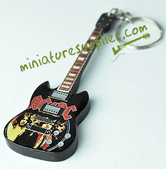 Keyring guitar miniature made in Bali Indonesia