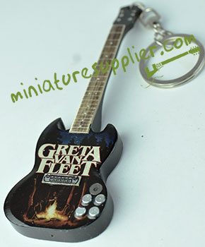 Keyring guitar miniature made in Bali Indonesia