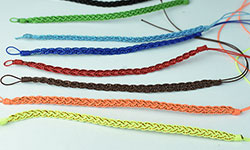 Bracelet beach beautiful braided cords with glitter tiny line charms