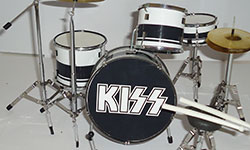 Miniature drum set replica Kiss Legend band