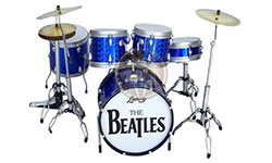 Miniature drum kits replica, blue hologram color