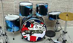 Sex Pistol, Anarchy in the UK miniature drum set for sale