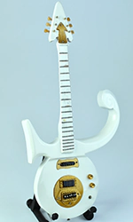Prince white miniature guitar model