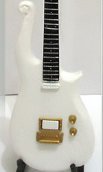 miniature replica guitar Prince Special white