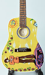 Miniature replica guitar acoustic The Beatles Yellow Submarine