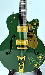 miniature guitar electric U2 Bono green