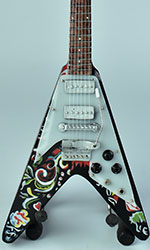 mini guitar V Psychedelic Jimi Hendrix replica