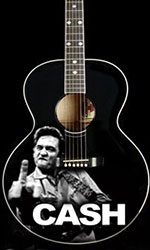 wholeasle miniature guitar acoustic Johnny Cash Middle Finger