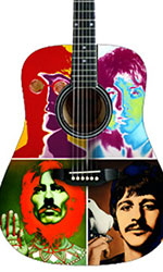 wholeasle miniature guitar Acoustic The Beatles Let It Be