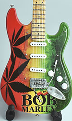 production miniature guitar replica Mariyuana Bob Marley