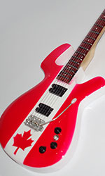 miniature replica guitar Canadian Flag