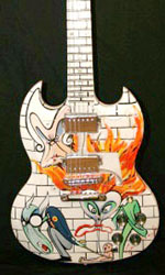 Pink Floyd  wooden miniature guitar